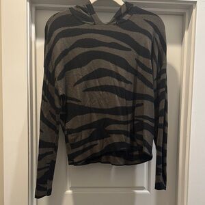 Black and Brown Zebra Print Hoodie
